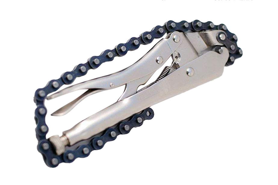 20"/145mm OD Cap. Chain Clamp Vise Locking Pliers Oil Filter Pipe Wrench