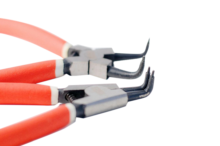 5" Precision Circlip Pliers Snap Retaining Ring In/Out/Straight/Bent with 1.5mm Tips