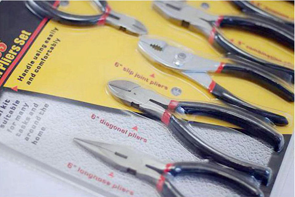 9pc Pliers Combo Set: Water Pump Precision End Cutter Long Nose Side Cutter