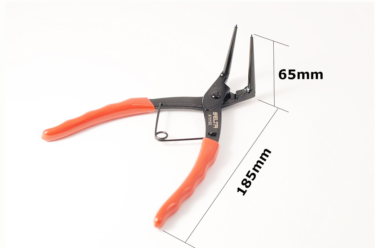 Selta Taiwan 90° Bent Snap Ring Retaining Circlip Pliers 1.5mm Tip for Motorcycle