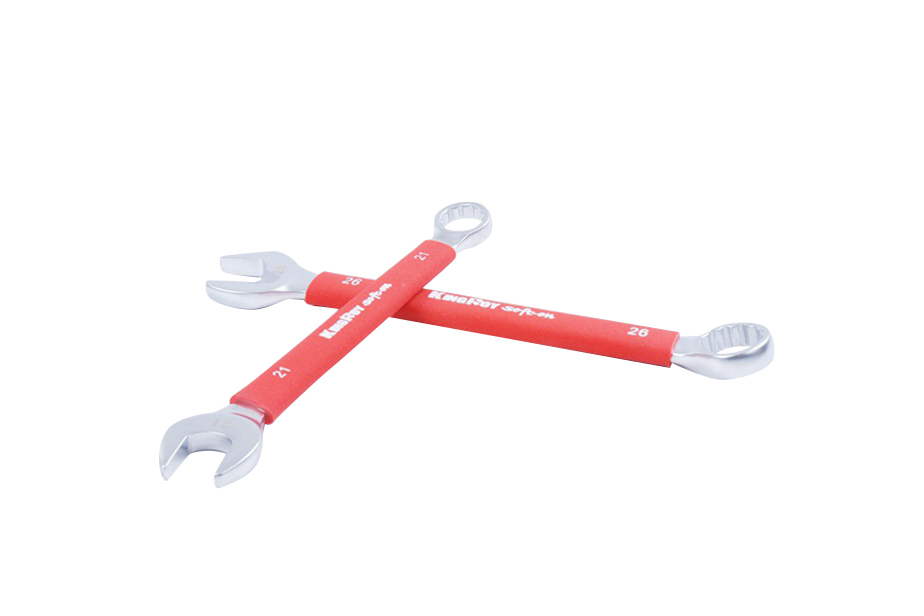 Industrial Quality Combination Ring Open End Spanner Soft-on Grip Handle