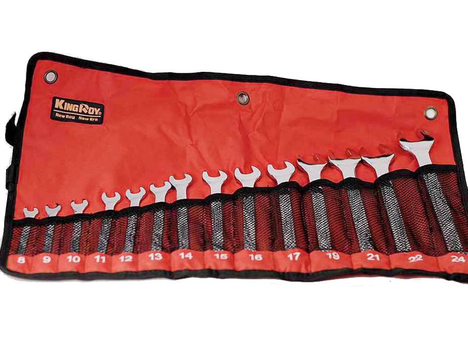 Industrial Quality Mirror Fully Polished Combination /Ring Open End Spanner Set:8pc/12pc/14pc/16pc/26pc