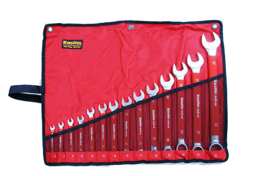 Industrial Quality Combination Ring Open End Spanner Soft-on Grip Handle