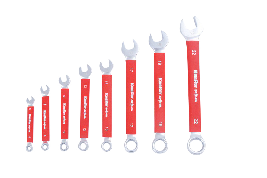 Industrial Quality Combination Ring Open End Spanner Soft-on Grip Handle
