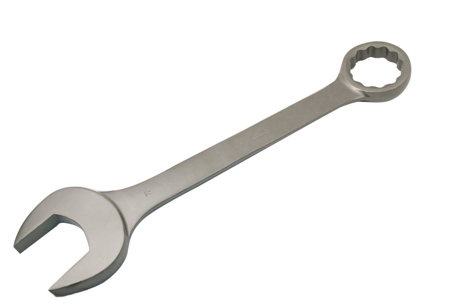 Industry Quality DIN3113 Natural Grey Jumbo Combination /Ring Open End Spanner Metric Size