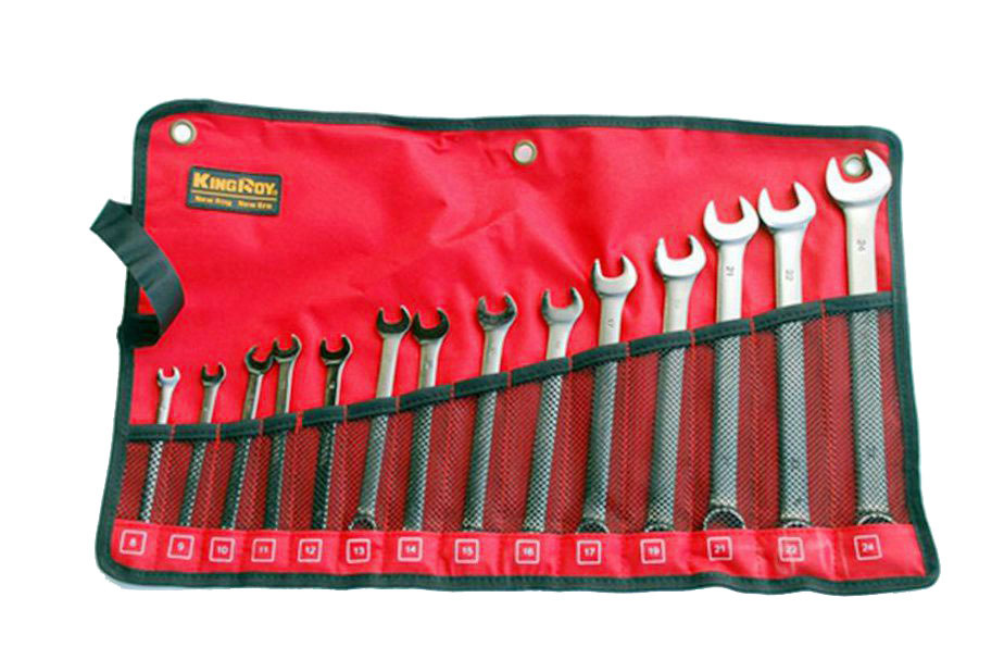 Cr-V Long Shank Series Combination Ring Open End Spanner Set:8pc,12pc,14pc,16pc,25pc