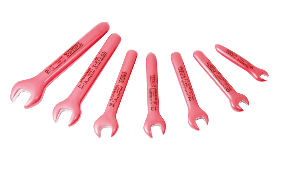 X-Steel Insulated Electrician VDE 12pc 6-32mm Single Open Jaw Spanner Wrenches
