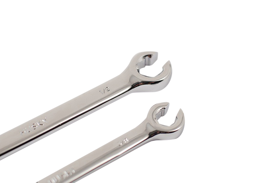Cr-V Flare Nut Open Spanner Brake Pipe Wrench Metric & SAE/AF Imperial Individual