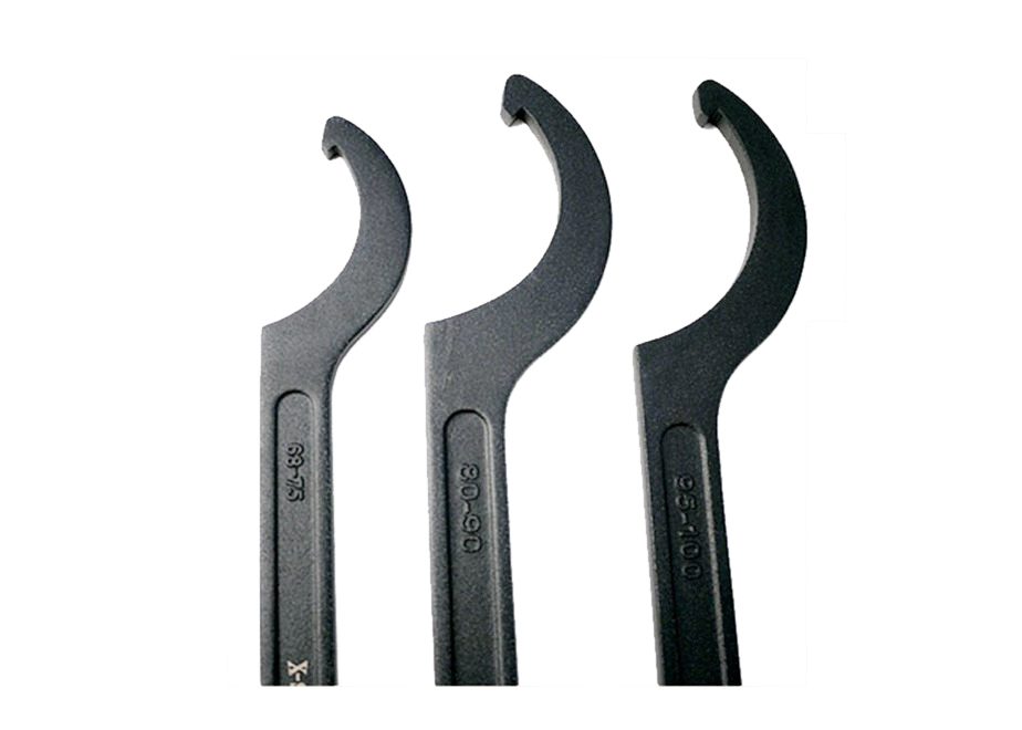 C Spanner Hook Wrench Flat Teeth Slotted & Roller Bearing Nut Option:58-145mm