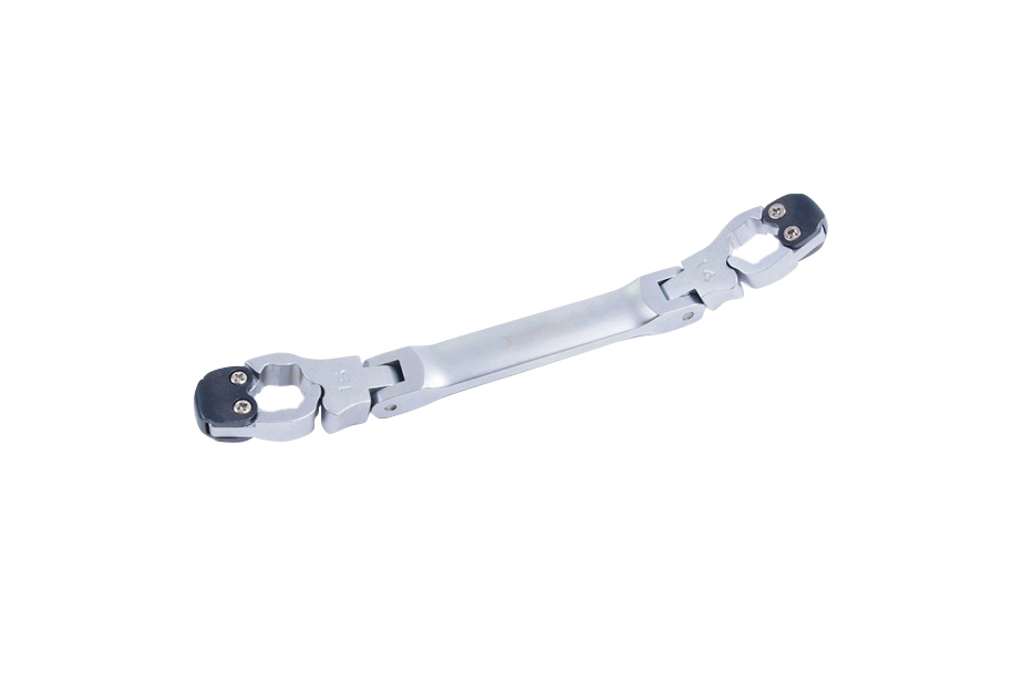 Cr-V Flexi Ratchet Action Flare Nut Brake Pipe Spanner Tubing Wrench:3/4/5/6pc Set Option