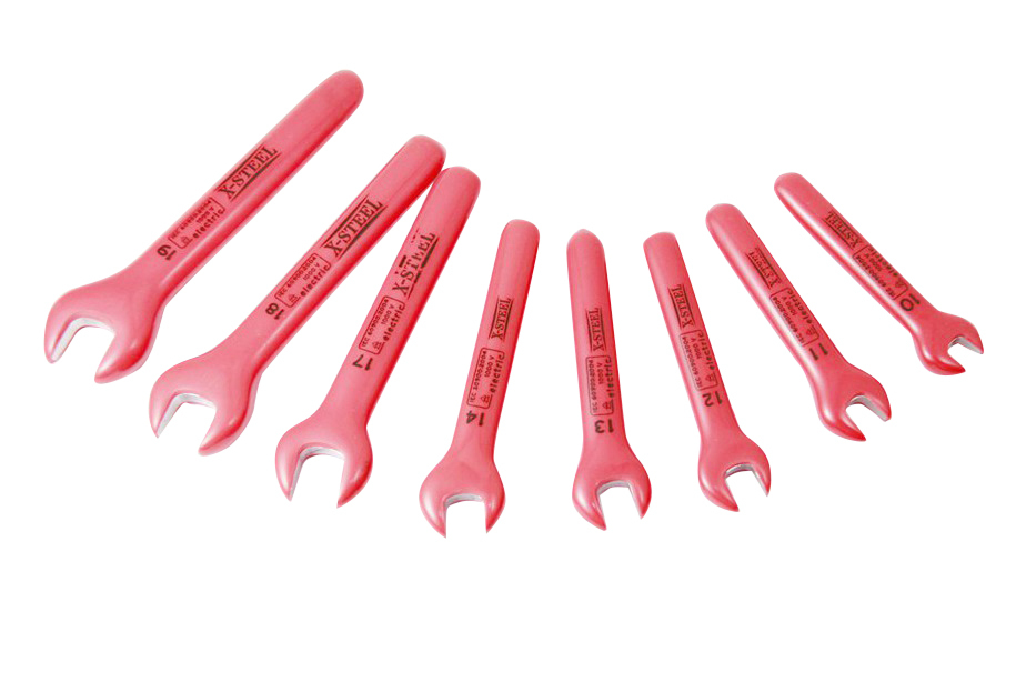 X-Steel Insulated Electrician VDE 12pc 6-32mm Single Open Jaw Spanner Wrenches