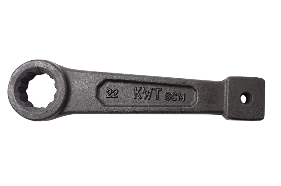 Industrial SCM Steel Slogging Impact Ring Spanner Option:22,60,63mm KWT Taiwan
