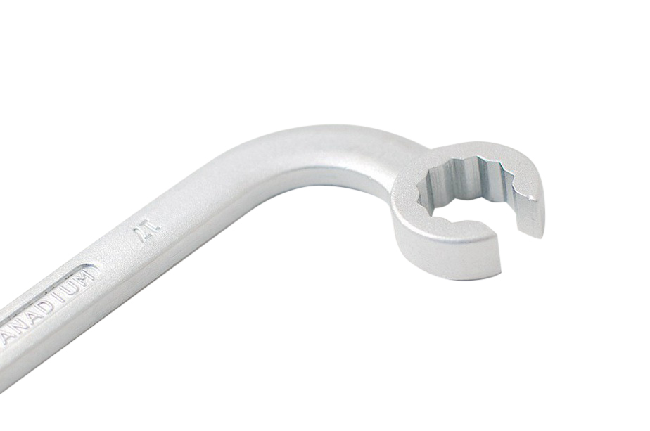 17mm Open End Flare Nut Offset Spanner Diesel Fuel Line Injector Remove Wrench