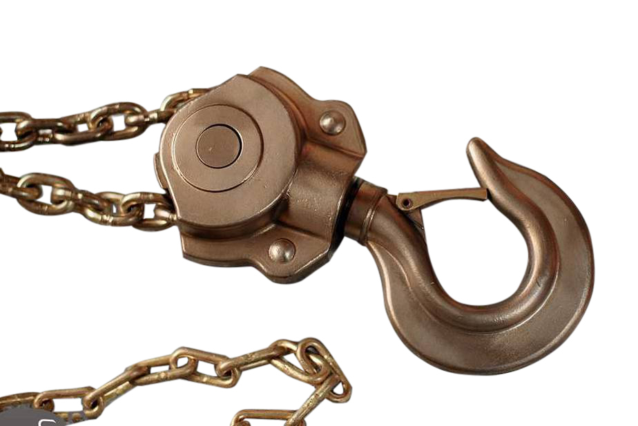 Non Spark Al-Br 2.5m Chain Hoist with Trolley Cap. 1 Ton ISO 9001 UKAS Certify