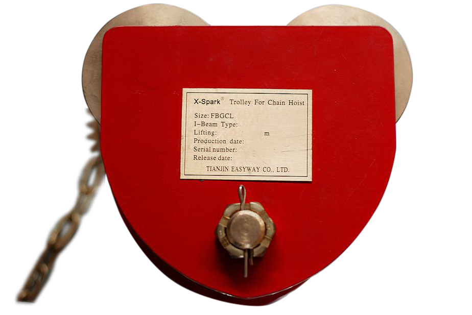 Non Spark Al-Br 2.5m Chain Hoist with Trolley Cap. 1 Ton ISO 9001 UKAS Certify