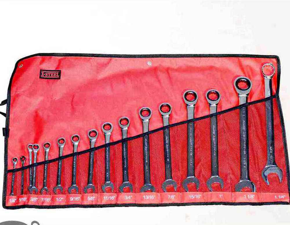 Cr-V Ratcheting Ratchet Combination Ring Open Spanner Gear Wrench Set:7pc/8pc/12pc/14pc/25pc