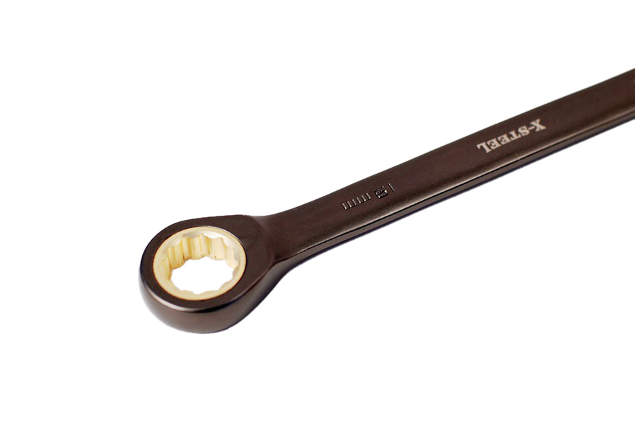 Cr-V Ratchet Ratcheting Combination Ring Open End Spanner Metric Option:6-32mm