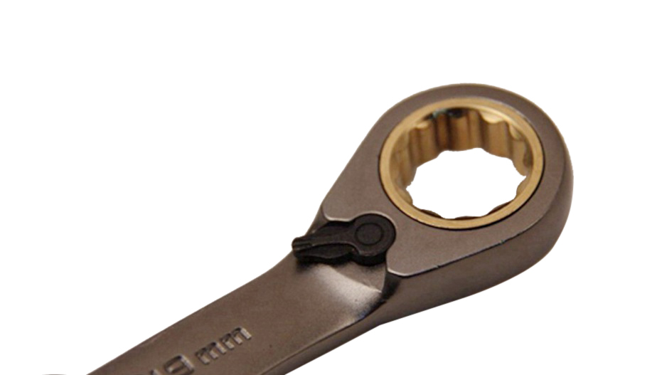 Cr-V Two Way Reversible Ratchet Combination Ring Open End Spanner: 8-32mm