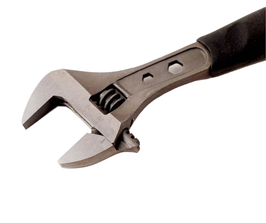 Adjustable Wrench Shifter Wide Open Jaw with Hex Spanner