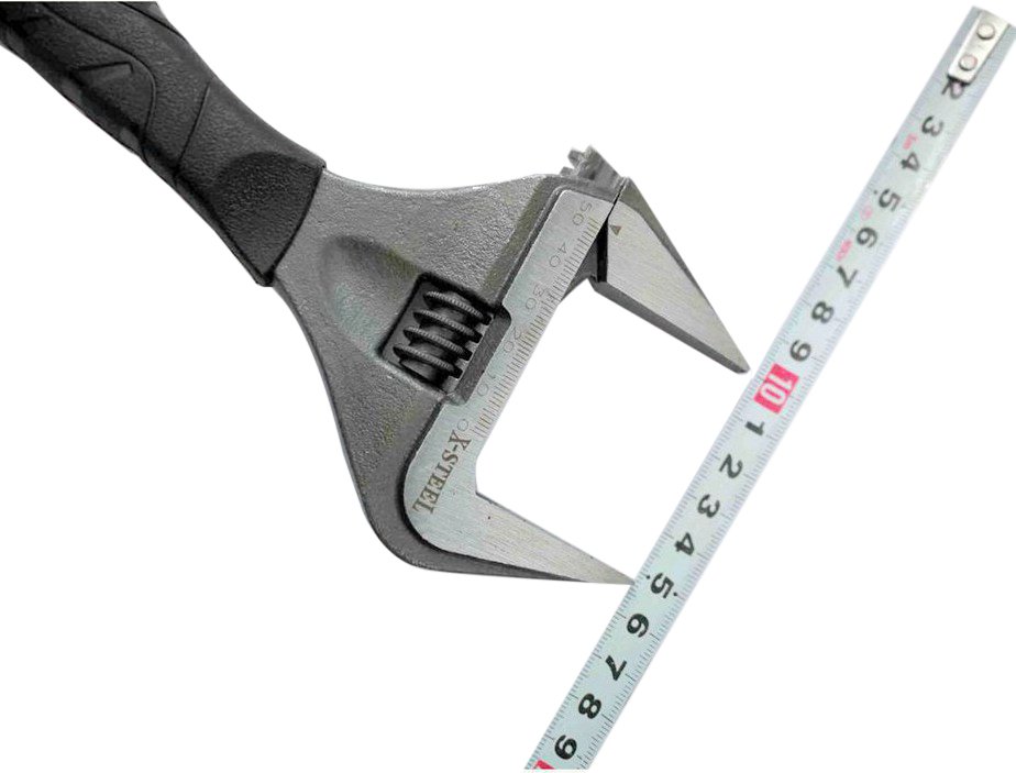 Cr-V Extra Wide Open Mouth with Thinner & Longer Jaw Adjustable Wrench Shifter