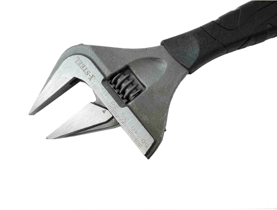 Cr-V Extra Wide Open Mouth with Thinner & Longer Jaw Adjustable Wrench Shifter