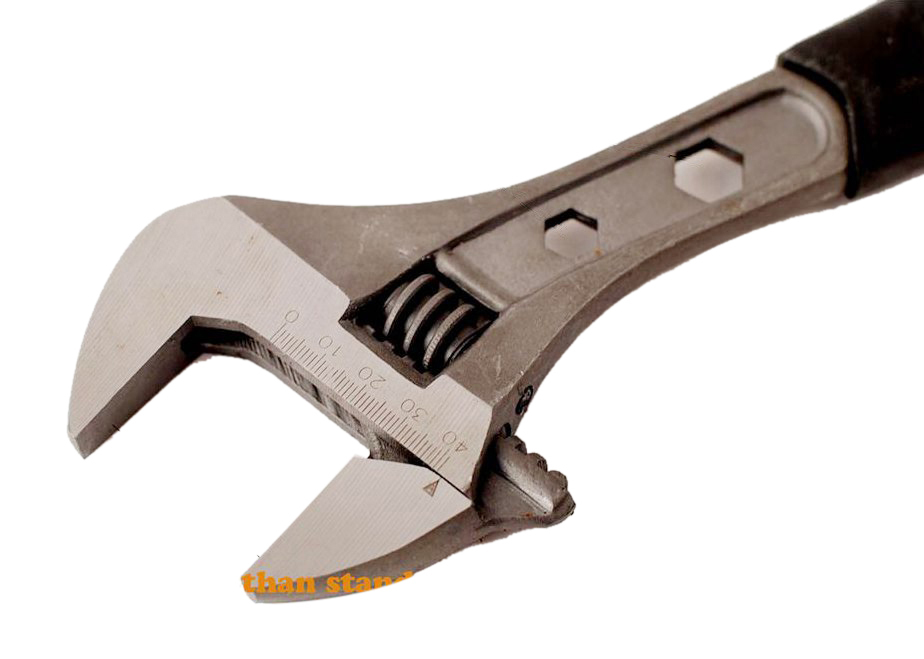Adjustable Wrench Shifter Wide Open Jaw with Hex Spanner