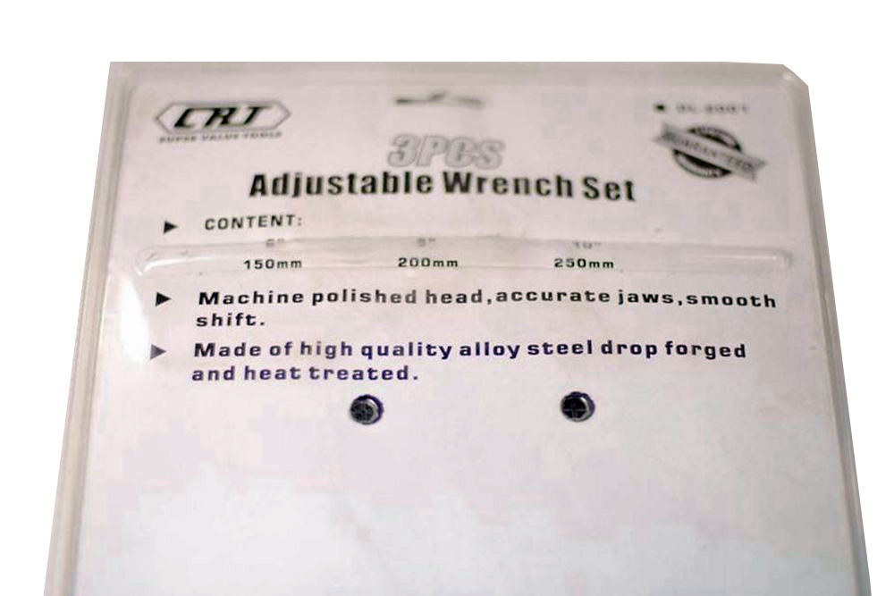Adjustable Wrench Shifter 3pc Set: 6",8",10"