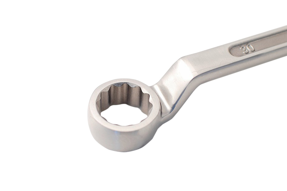 304QF INOX Stainless Steel Double Offset Ring Spanner Wrench 27x30mm
