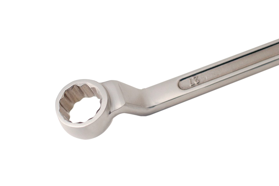 304QF INOX Stainless Steel Double Offset Ring Spanner Wrench 27x30mm
