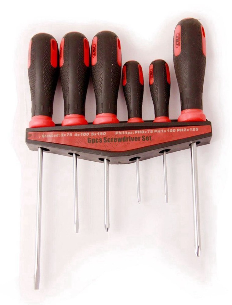 6pc Screwdriver Set With Cushion Grip Handle