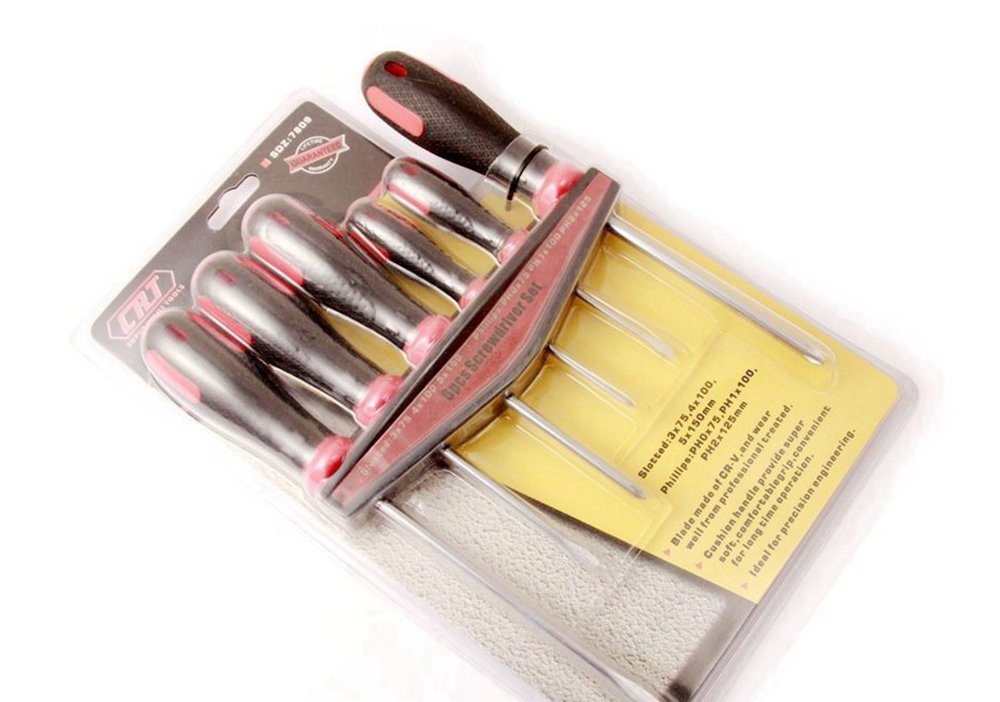 6pc Screwdriver Set With Cushion Grip Handle