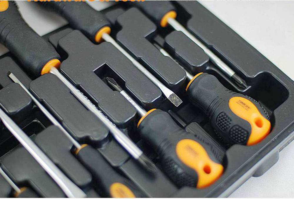 Expert 46pc Cr-V Screwdriver 1/4"Dr Socket Power Bits T Handle Driver Set