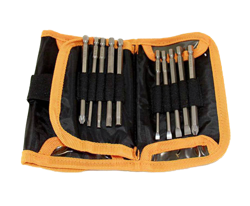 22pc Screwdriver Set: Quick Release Drive Handle+100mm Long Hex Torx Ph Pozi Bit