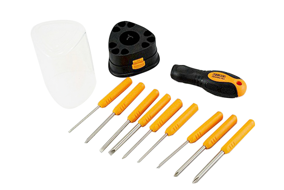 9-in-1 Interchangeable Compact Cr-V Screwdriver Set Multi-Use:Flat Torx Philips