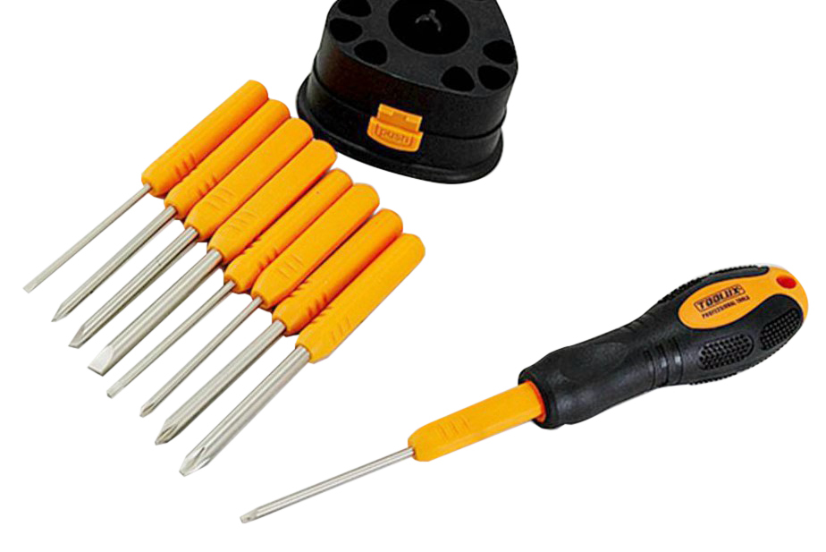 9-in-1 Interchangeable Compact Cr-V Screwdriver Set Multi-Use:Flat Torx Philips
