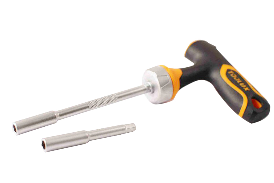25pc Long Deep Reach 36T Ratchet T Handle S2 Screwdriver Bits+1/4" & 3/8" Dr Socket Adapter