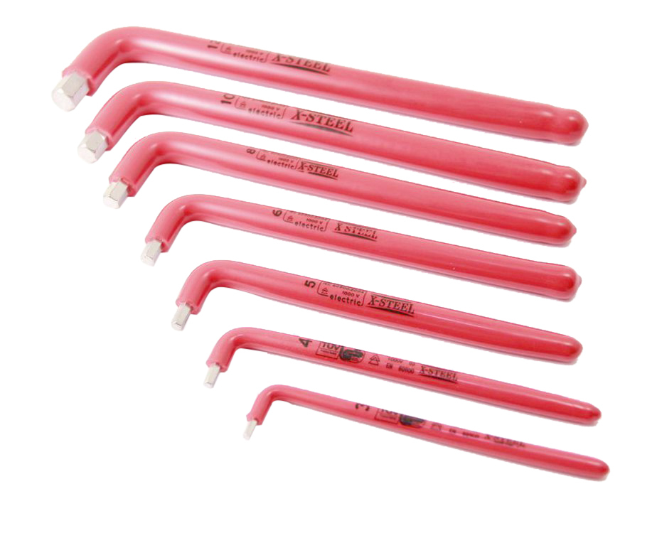Insulated Electrician VDE L Type Extra Long Arm Hex Allen Key Wrench:3-22mm