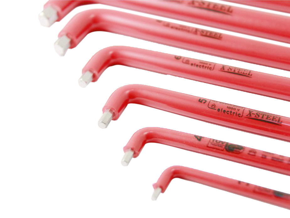 Insulated Electrician VDE L Type Extra Long Arm Hex Allen Key Wrench:3-22mm