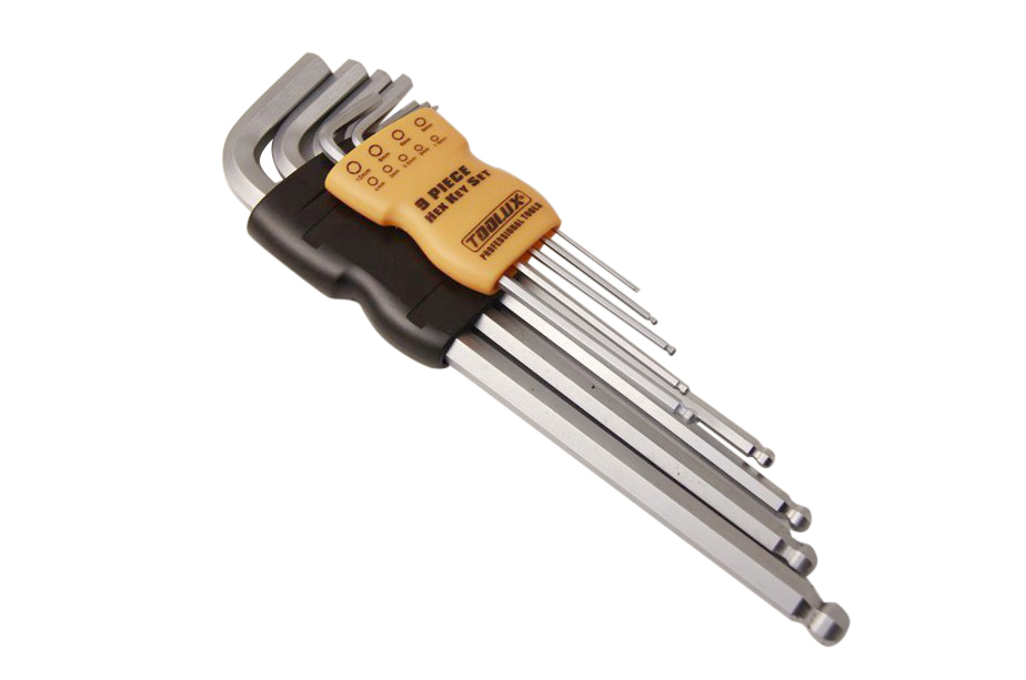 26pc Cr-V Hex Allen Key & Tamperproof Torx Star Key Extra Long Arms Set ABS Tray