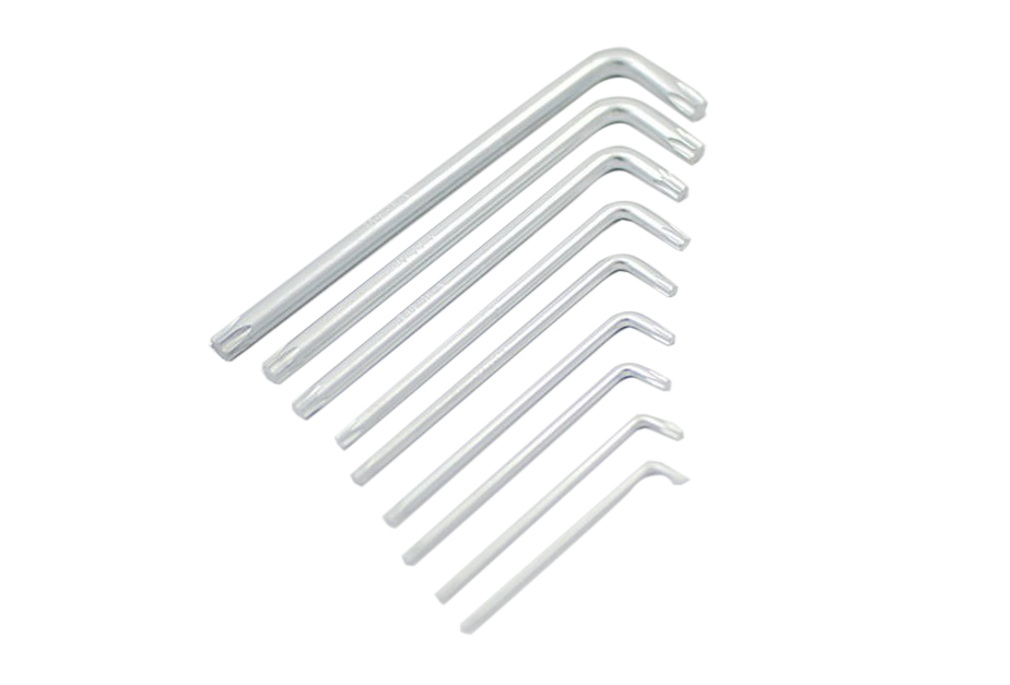 Professional 18pc Cr-V Hex & Tamperproof Torx Key Wrench Set: 9pc 1.5-10mm & 9pc T10-50
