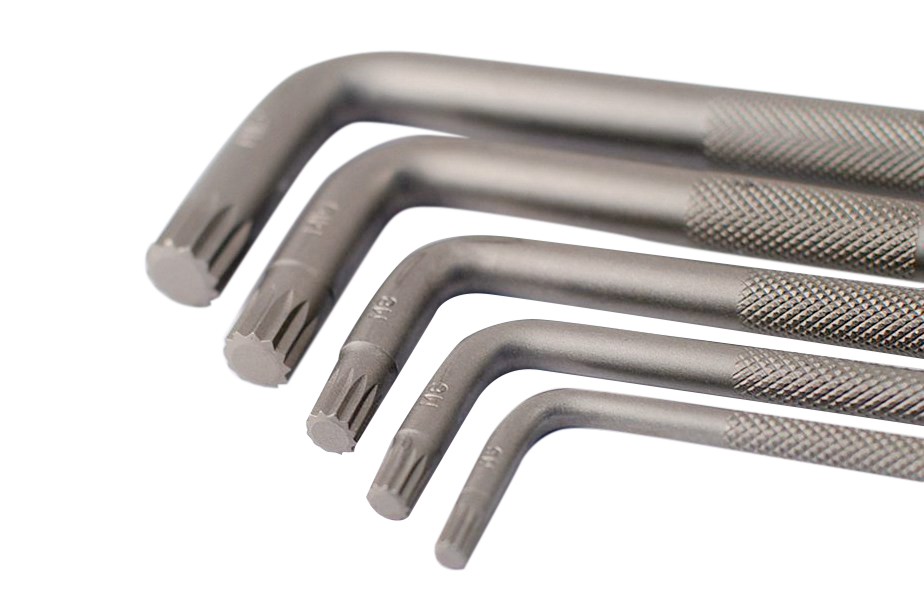5pc S2 Steel 12pt Spline L Type Key Wrench Set: M5/6/8/10/12