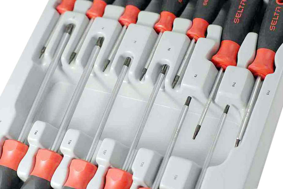 Selta Taiwan 13pc Torx Star Screwdriver Set Cr-V Blade: T5-T45 with PVC Tray