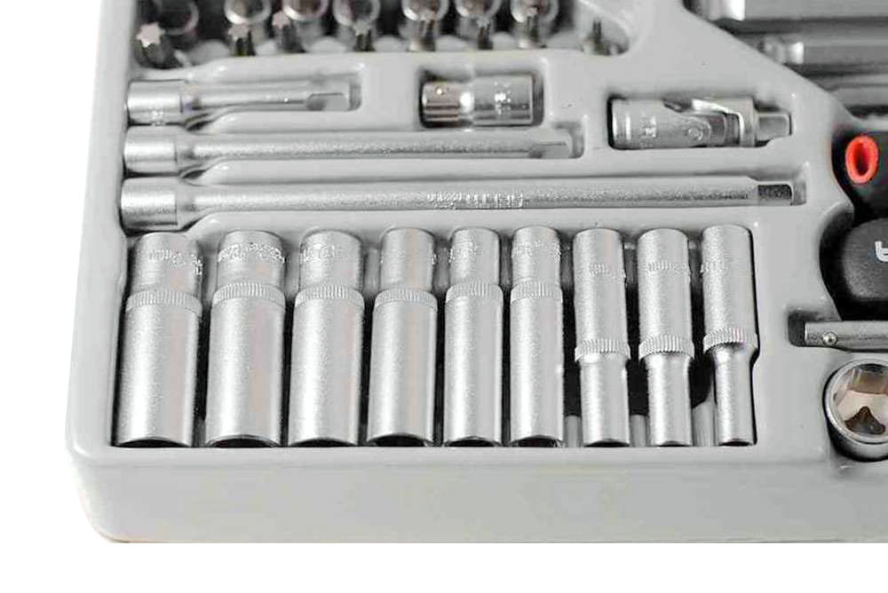 Selta Taiwan 65pc Cr-V 1/4" Dr. 6pt Socket Accessories & Hex Torx Bits Allen Key