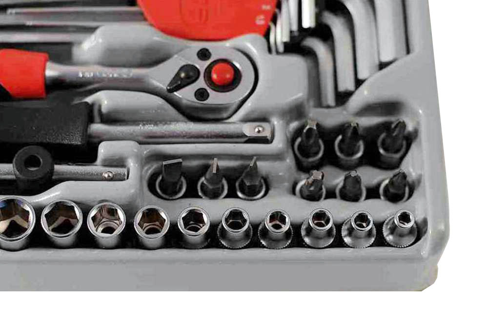 Selta Taiwan 65pc Cr-V 1/4" Dr. 6pt Socket Accessories & Hex Torx Bits Allen Key
