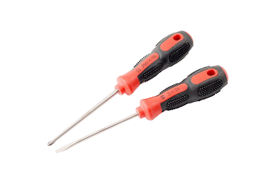 304QF INOX Stainless Steel Screwdriver Soft Grip Handle Individual Flat Phillip