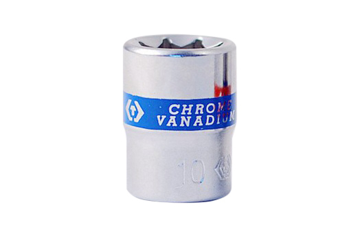 King Tony Cr-V Alloy Steel 1/4" Dr. 6pt Socket Metric Individual:4-14mm