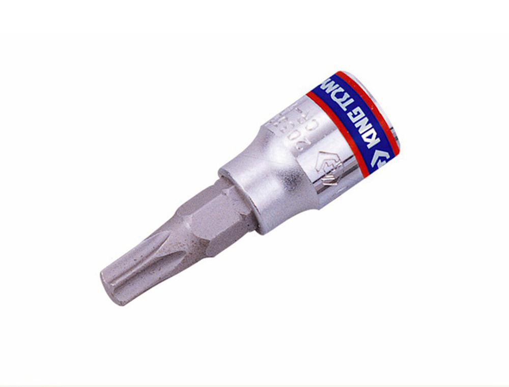 King Tony/Selta Taiwan 1/4" Dr. Tamper Resistant S2 Torx Star Bits Socket Option: T8H-T40H