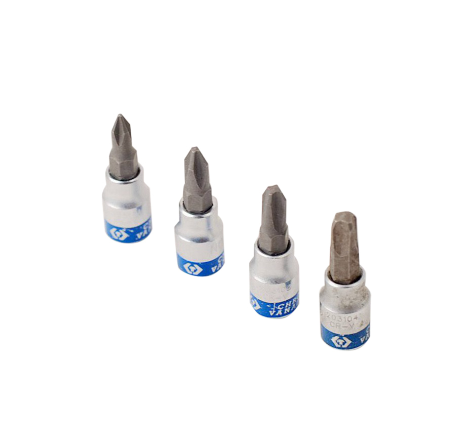 Force / King Tony 1/4" Dr. S2 Steel Phillip / Pozidriv Head Bits Socket Option: #1,2,3,4