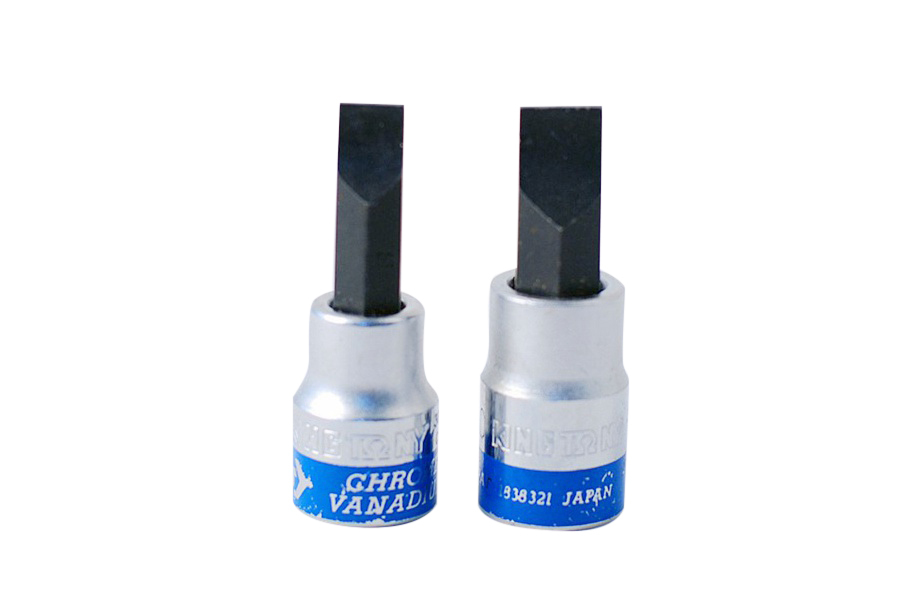 Force / King Tony S2 Steel 3/8" Dr. Phillip Flat Slotted Socket Bits Individual:8,10mm