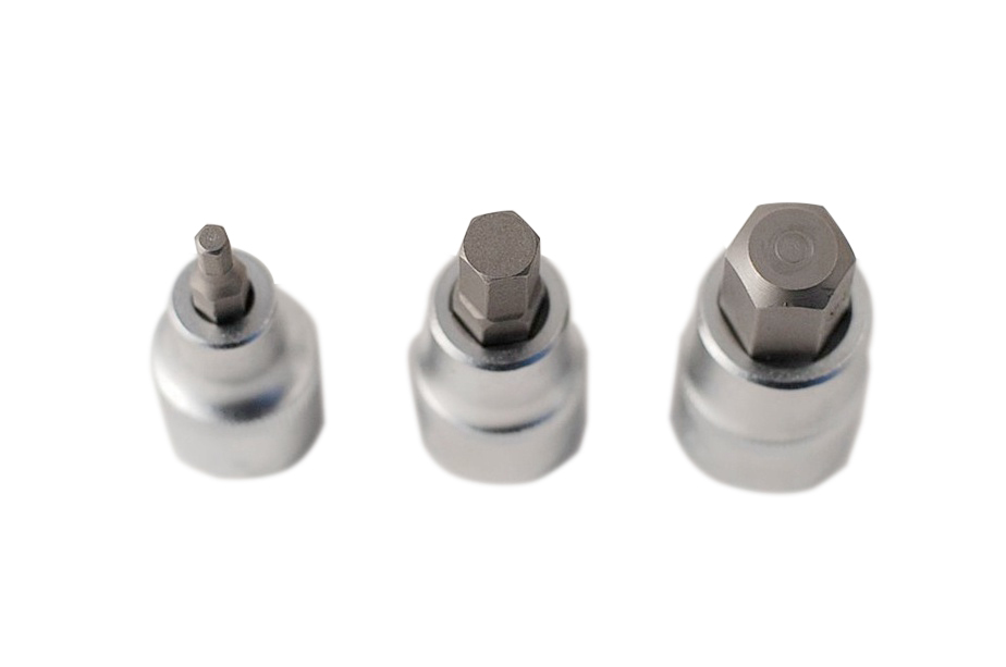 Selta Taiwan 8pc 3/8" Dr S2 Steel Hex Allen Socket Bits Set:H3-4-5-6-7-8-9-10mm